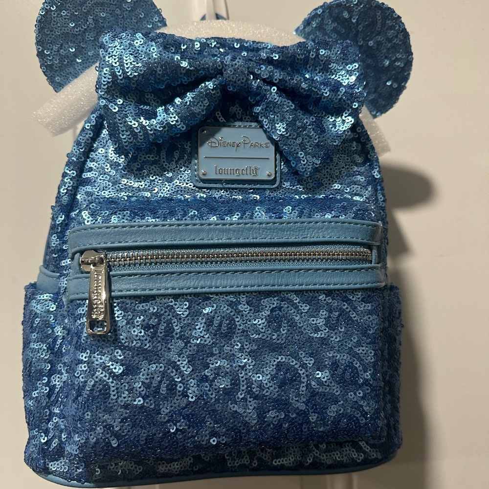 Loungefly Blue Sequin Mini Backpack